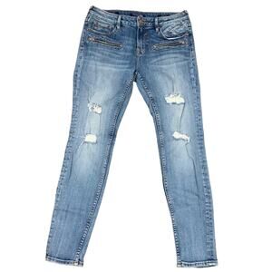 Vigoss The Jagger Skinny Zipper Distressed Jeans
